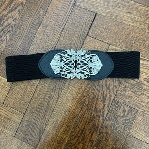 Black Belt with Silver Buckle
